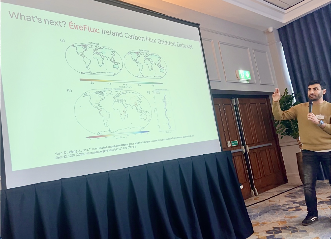 Dr. Wahaj Habib at ICOS Ireland Flux Tower Workshop